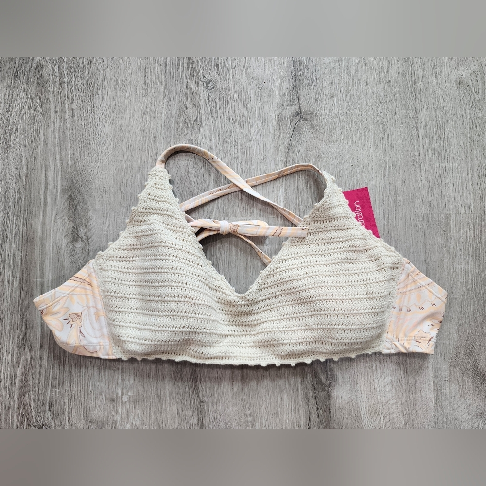 Xhilaration | Crochet Bikini Top in Cream